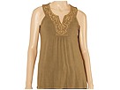 MICHAEL Michael Kors - Gold Scroll Bead Halter (Olive) - Apparel