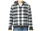 Rusty - Sync L/S Button Down Hoodie (Charcoal) - Apparel