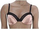 Le Mystere No. 9 - Lolita Satin/Mesh Triangle (Noir/Pink Champagne) - Apparel