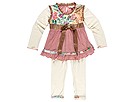 Baby Sara Simple Pleasure Tunic Legging Set InfantToddler Pink FloralIvory Apparel
