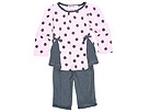 Baby Nay Truffle Dots Bow Set w LS Top And Pants Infant Dots Apparel