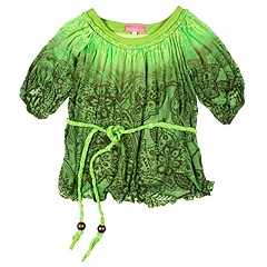 Hannah Banana Deep Deep Dye Top Little Kids Green Apparel