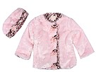 Baby Biscotti Renaissance Rose Faux Fur Jacket and Hat Toddler Pink Apparel