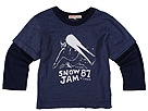 JB Original Vintage Basic 5050 W Cut Sleeve Hem ToddlerLittle Navy Apparel