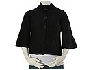 Long Sleeve Three Button Sweater (Black) - Maternity Apparel