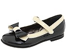 Simonetta SI 505 Toddler BlackBeige Trim Patent Footwear