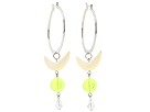 Tarina Tarantino - Techno Tribal Oval Hoop Earrings (Ivory) - Jewelry