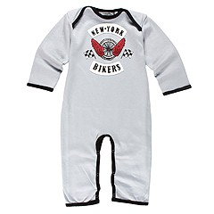 Bees and Dragons Motor Bike Overall Infant Grey Apparel