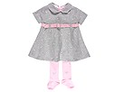 Tutto Piccolo Pink Dot Dress Tights Infant Pink DotGrey Apparel