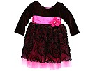 Le Pink Kids - French Romance Dress (Toddler) (Brown/Fuchsia) - Apparel
