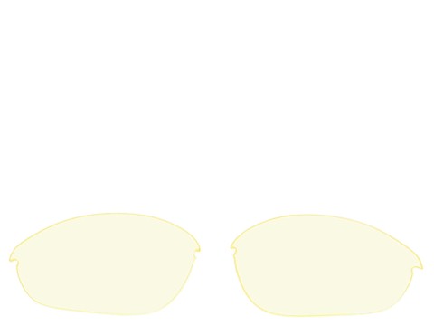 Oakley Half Jacket - Replacement Lenses (Hi Intensity Yellow) Sport Sunglasses