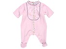 Petit Bateau Floral Velour Footie Infant Soft Pink Apparel