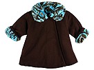Corky and Company Swing Coat with Faux Fur ToddlerLittle BrownTurq Paisley Fur Apparel