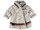 Corky and Company Wrap Swing Coat with Faux Fur Swirls InfantToddler BrownCream Twist Apparel