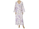 Plus Size Clothing,  Plus Size Womens Clothing BedHead - Long Caftan- Sateen (Lavender Blossom Sateen) - Apparel plus size sleepwear,  plus size sleep,  plus size nightgowns,  plus size pajamas,  