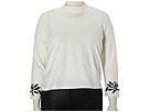 Serenade - Plus Size High Neck Knit Top (Ivory)