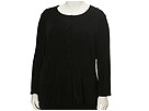Vikki Vi Apparel - Plus Size Long Sleeve Scoopneck Jacket (Black) - Apparel