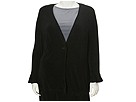 Vikki Vi Apparel - Plus Size Flared Long Sleeve V-Neck (Black) - Apparel