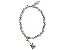 Accessories & Beyond - Pebble Rhinestone Charm Stretch Bracelet (Silver Guitar) - Jewelry