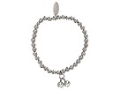 Accessories & Beyond - Pebble Rhinestone Charm Stretch Bracelet (Silver Ball) - Jewelry
