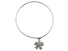 Accessories & Beyond - Bangles Rhinestone Ball Charm (Silver Bow)