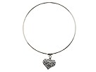 Accessories & Beyond - Bangles Rhinestone Heart Charm (Silver Heart)