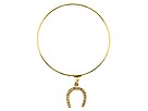 Accessories & Beyond - Charmed Bangle Bracelet (Gold Horseshoe)