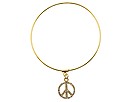 Accessories & Beyond - Charmed Bangle Bracelet (Gold Peace) - Jewelry
