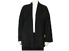 Tint Your World - Plus Size Kimono Jacket (Black) - Apparel plus size suits,  plus size career suits,  