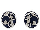 Andrew Hamilton Crawford - Champagne Earrings Silver (Navy)