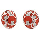 Andrew Hamilton Crawford - Champagne Earrings Silver (Coral)