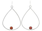 Andrew Hamilton Crawford - Tear Drop Earring Silver (Garnet)