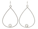Andrew Hamilton Crawford - Resin Tear Drop Earrings Silver (White)