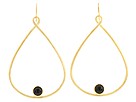 Andrew Hamilton Crawford - Resin Tear Drop Earrings Gold (Black)