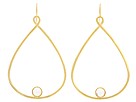 Andrew Hamilton Crawford - Resin Tear Drop Earrings Gold (Clear)