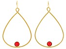 Andrew Hamilton Crawford - Resin Tear Drop Earrings Gold (Red)
