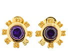 Andrew Hamilton Crawford - Owl Earrings Gold (Purple)