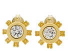 Andrew Hamilton Crawford - Owl Earrings Gold (Clear)