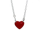 Andrew Hamilton Crawford - Puff Heart Chunky Chain Necklace (Red Opaque)
