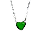 Andrew Hamilton Crawford - Puff Heart Chunky Chain Necklace (Green Transparent)
