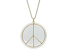 Andrew Hamilton Crawford - Peace Sign Necklace Gold (Gold)