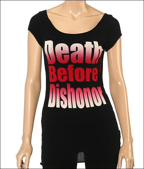 Ed Hardy Gradient Words Raw Neck : Ed Hardy Women's T Shirt