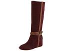 80%20 - Charlie Belted Military Hidden Wedge Boot (Wine Nubuck Leather) - Footwear