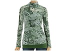 Allen Allen - Paisley Dye L/S Double Layer Turtleneck (Kelp)