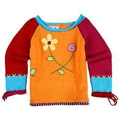 Zackali 4 Kids Crazy Daisy Top InfantToddlerLittle Kids Orange Apparel