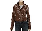 Type Z - Lacy Faux Leather Jacket (Mocha) - Apparel