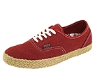 Vans - Authentic Jute SF ((Hemp) Russet Brown) - Footwear