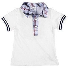 DG Dolce Gabbana Junior Cowboy Collection Polo Infant White Apparel