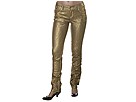 Dereon - Peek-a-boo Skinny Jean (Taupe Sparkle Wash) - Apparel
