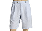 Greg Norman - Double Pleated Check Short (Navy) - Apparel